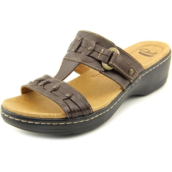 clarks leather slides