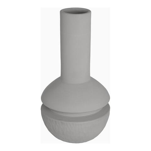 Aurelle Home Modern Grey Colored Terracotta Vase