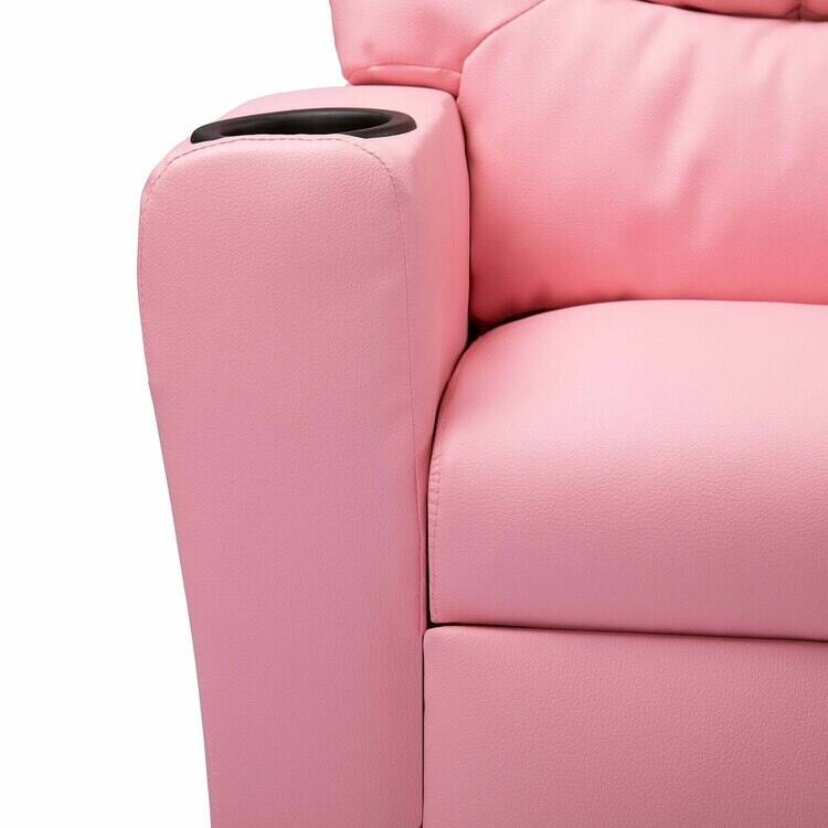 Pushback Kids Recliner Chair with Footrest & Cup Holders - Ultimate Comfort for Toddlers