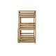 preview thumbnail 9 of 18, Rubber Wood Detachable Triple Twin Bunk Bed with Two Built-in Ladders,Guardrails,Kids and Baby
