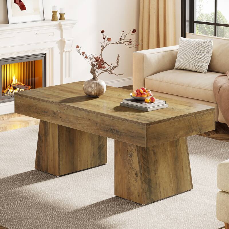 47 Inches Wooden Rectangular Accent Center Tables - Brown