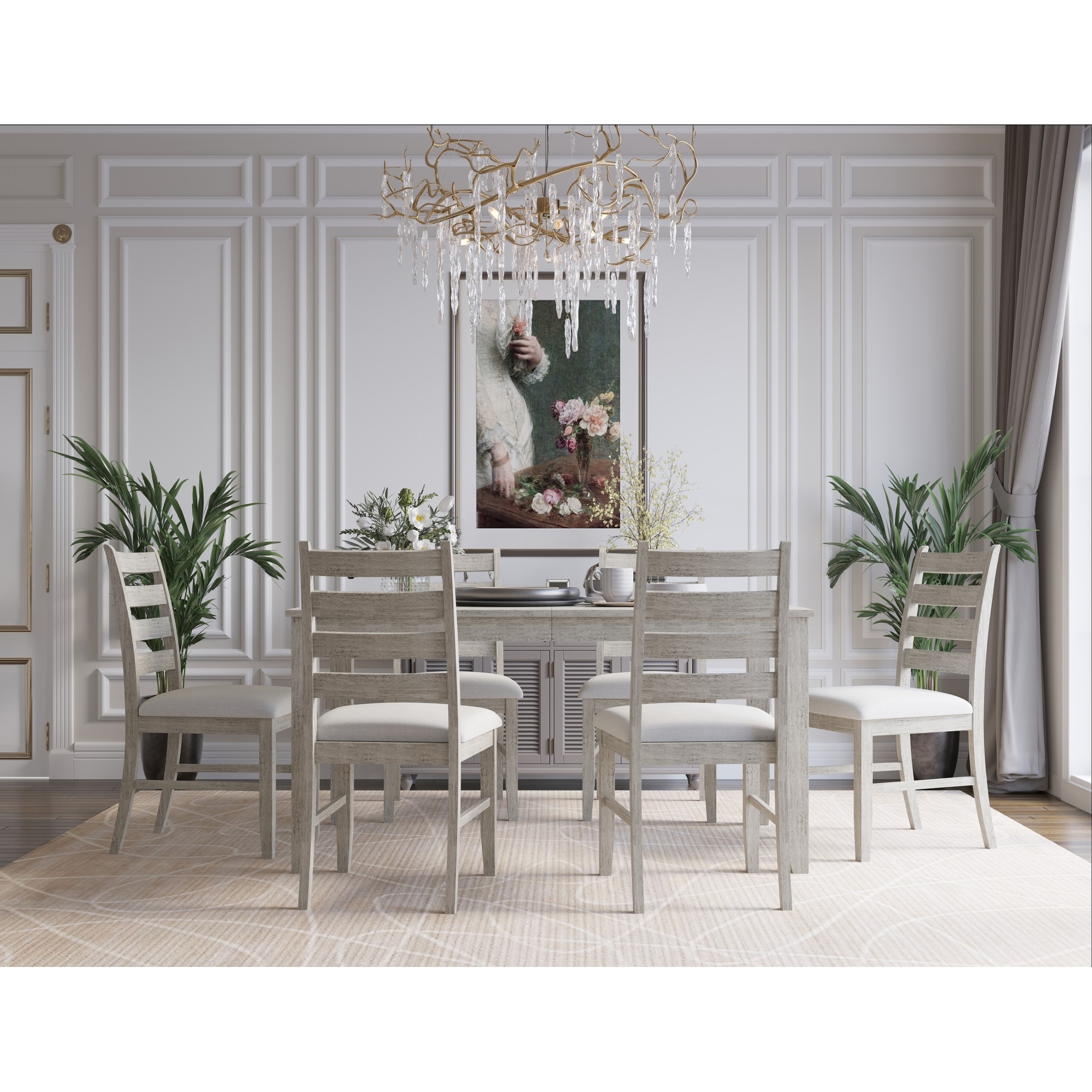 Cindy 7-pieces Dining Table and Chair