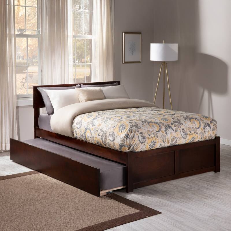 AFI Orlando Platform Bed with Footboard & Twin XL Trundle