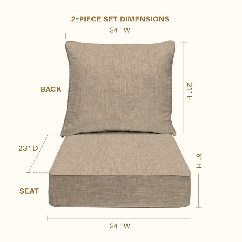 Outdoor Deep Seating Lounge Chair Cushion