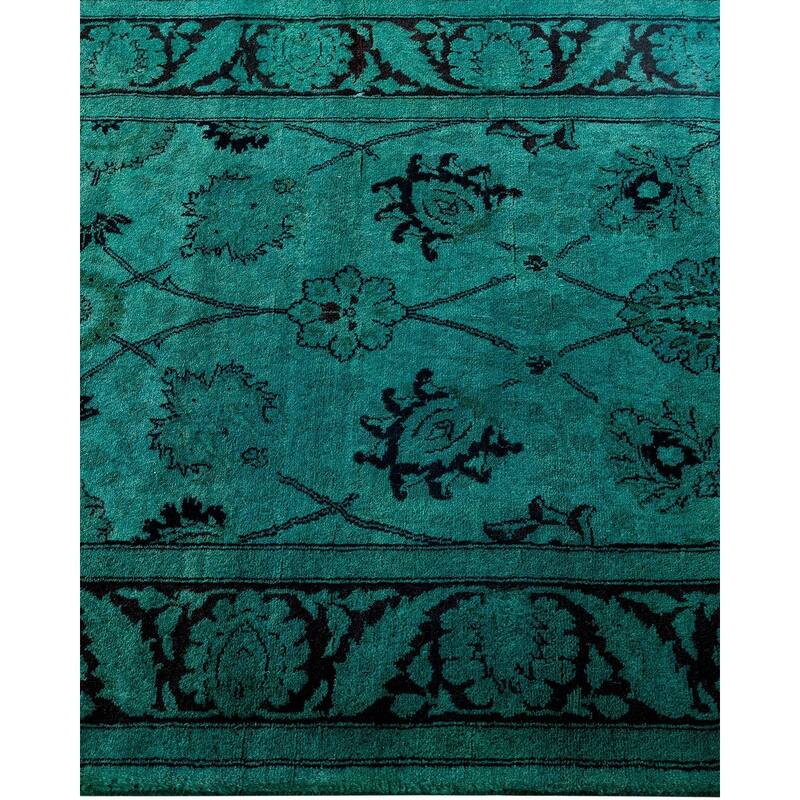 Contemporary Overdyed Wool Hand Knotted Runner - 2' 7" x 10' 4"