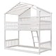 preview thumbnail 4 of 16, Modern Twin over Twin Bunk Bed With Roof ,Window,Window Box,Door,Guardrails And Ladder for Bedroom