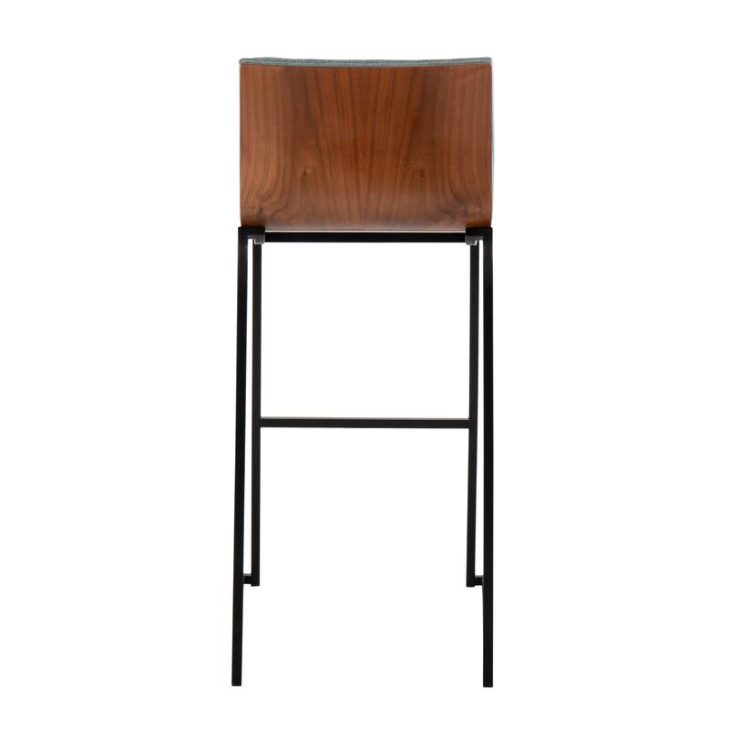 Silver Orchid Magda 30" Fixed-Height Upholstered Bar Stool (Set of 2)
