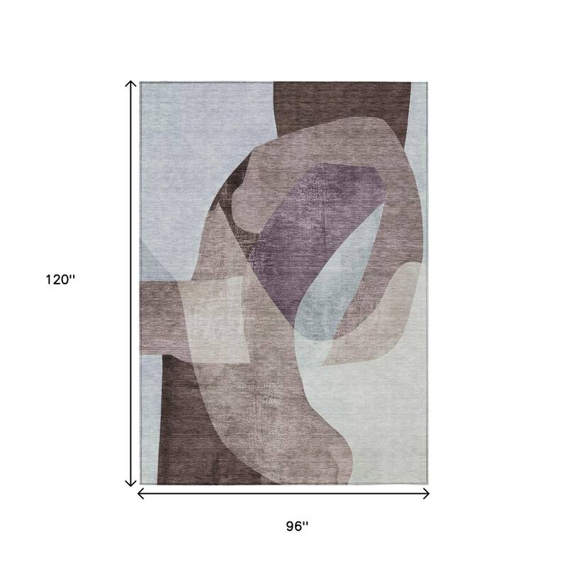 HomeRoots Abstract Transitional Rectangle Outdoor Rug