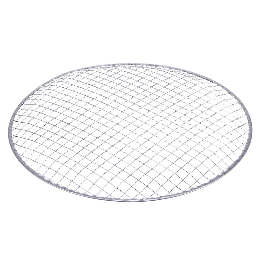 5pcs Round BBQ Grill Net 13.6" Dia Galvanized Iron Barbecue Mesh Mat for Baking