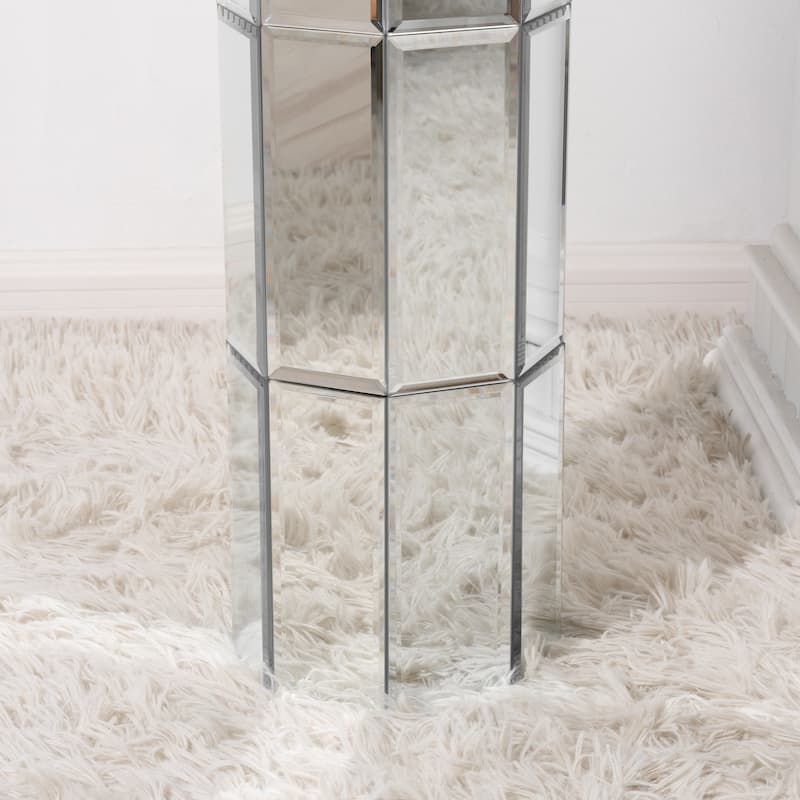 Mirrored Tall Flower Vase Large Glass Vase