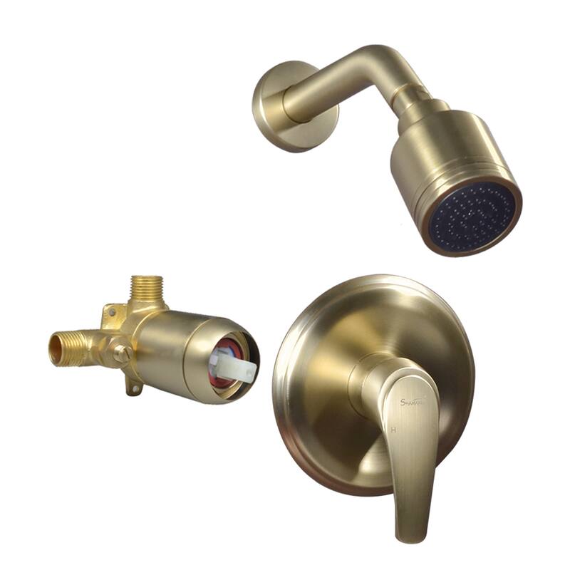 Clihome Single-Function Shower Trim Kit Valve Included - Gold