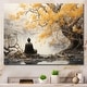 preview thumbnail 1 of 6, Designart "Grey And Yellow Buddhism Enlightened Path II" Spiritual Wall Art Living Room