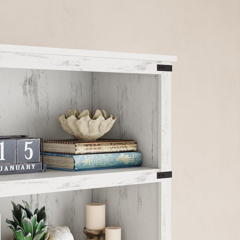 5 Tier Bookcase Modern Farmhouse Book Shelf