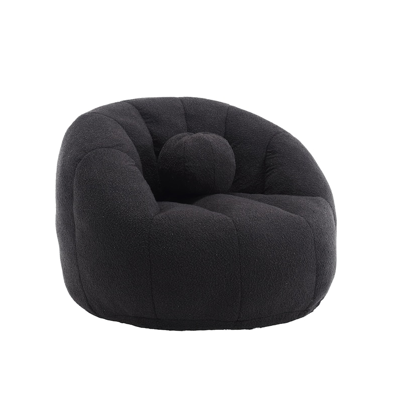 HOMEFUN Cozy Beanbag Sofa With Memory Foam Filler, Oversized Round Sofa Couch For Adults, Comfy Lazy Floor Sofa