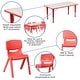 preview thumbnail 16 of 37, 23.625"W x 47.25"L Rectangle Plastic Activity Table Set with 6 Chairs