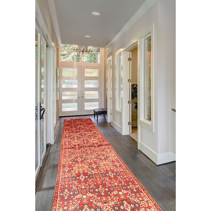 ECARPETGALLERY Hand-knotted Andelz Red Wool Rug - 2'11 x 16'6