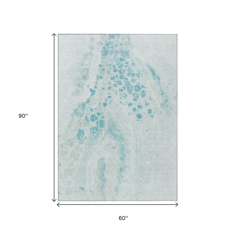 HomeRoots Abstract Transitional Rectangle Outdoor Rug