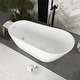 preview thumbnail 5 of 11, Acrylic Freestanding Flatbottom Soaking Bathtub in White