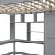 preview thumbnail 10 of 9, Full size Loft Bed with Bookshelf,Drawers,Desk,and Wardrobe