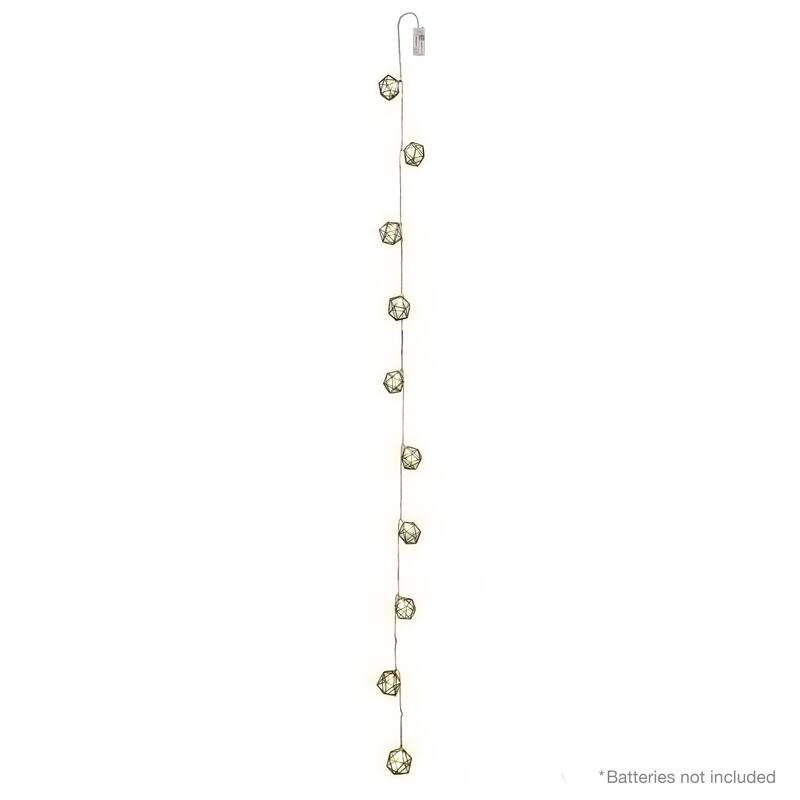 6ft Artificial Mixed Berry Pine Cone & Pine Christmas Garland with Geometric Octagon String Light Set - 72" L x 9" W x 6" DP