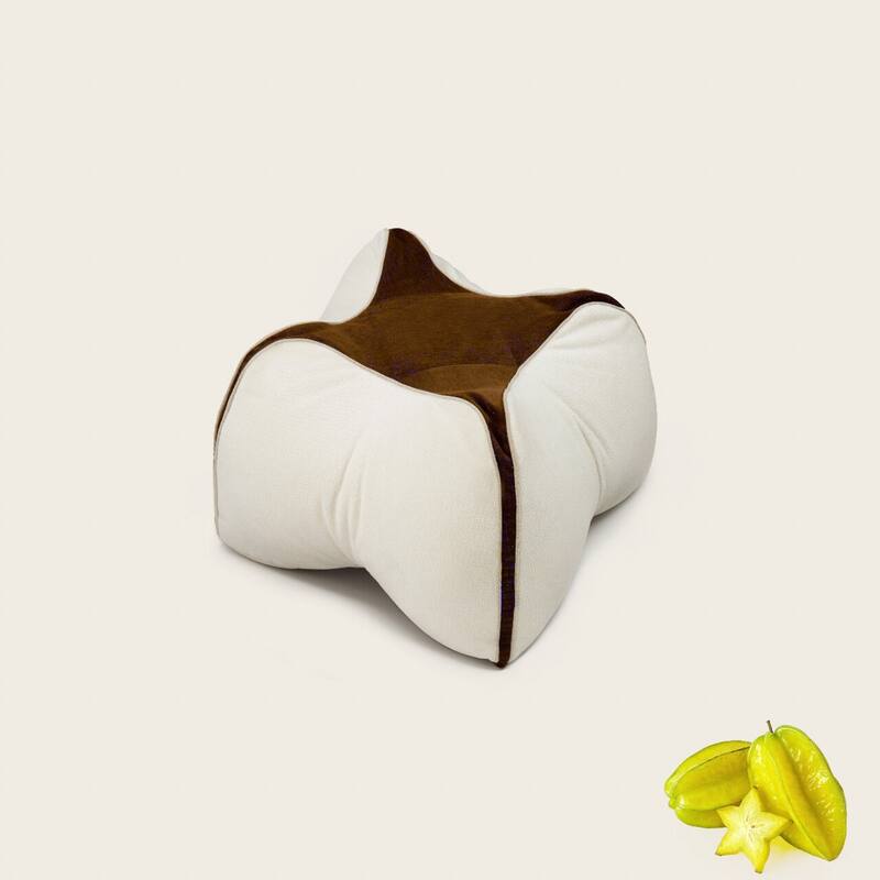 WOWMAX Carambola Shaped Reading Pillow, Back Support Pillow , Self-Standing Pillow For Backrest, Reading Pillow For Bay Window - Polyester - Accent