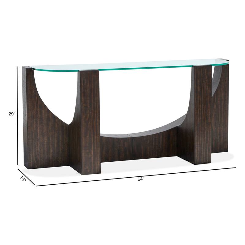 Magnussen Home Beckham Rustic Tavern Console Sofa Table - 64''W x 18''D x 29''H