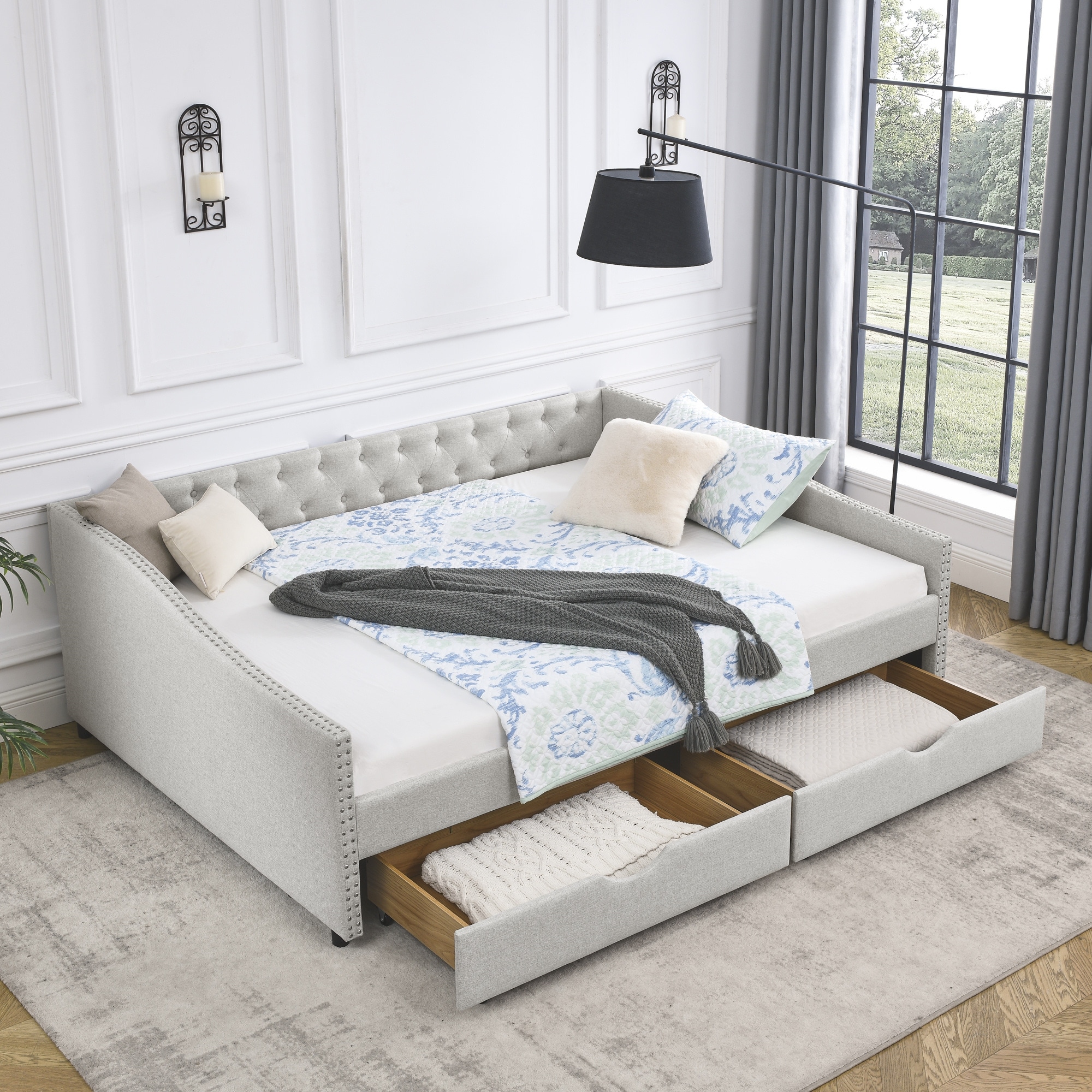 Queen sales daybed white
