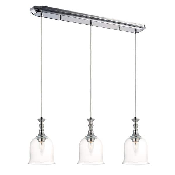 slide 2 of 3, Centennial 3-light 6.25" Wide Steel Pendant - Polished Nickel Polished Nickel