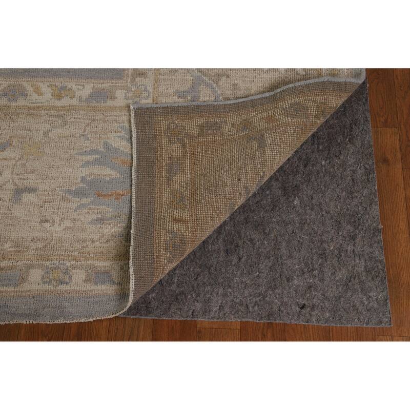 Hand Knotted Oriental 100% Wool Carpet Transitional All-Over Greys & Charcoal Oushak Area Rug - 11' 9'' X 9' 2''
