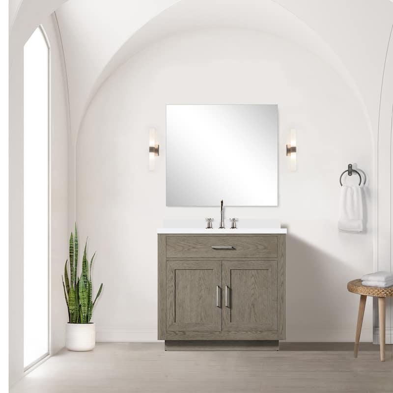 Abbey Bath Vanity with Quartz Top, Sink and Mirror