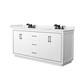 Option White / White Cultured Marble Top / Matte Black