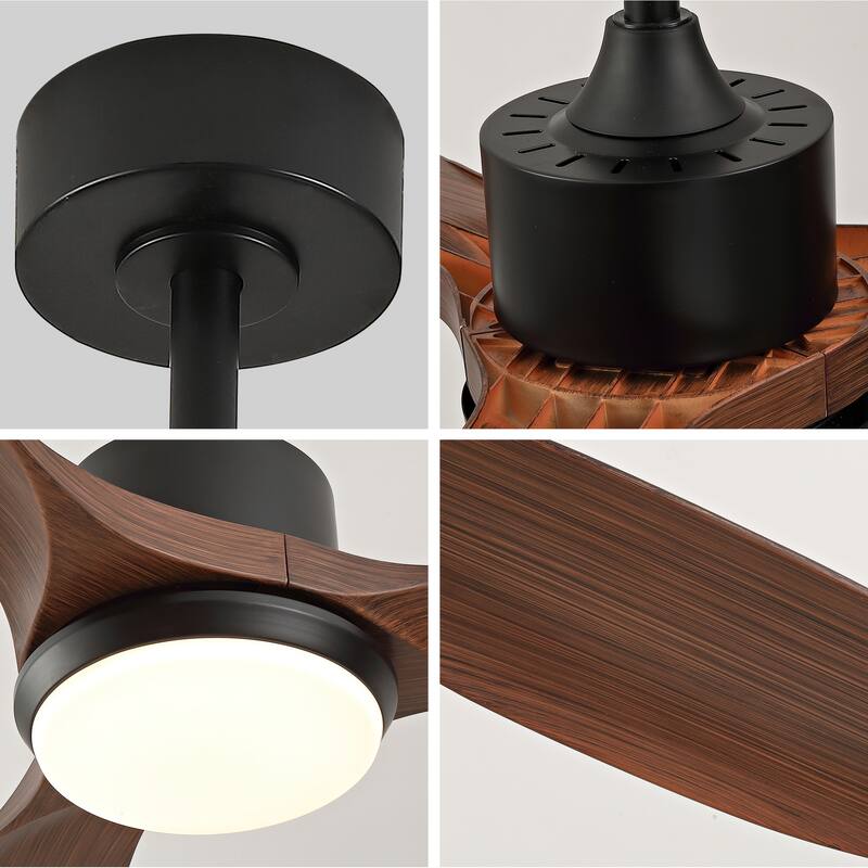 52" Ceiling Fan w/ Light 3 ABS Blades Remote Control Reversible DC Motor