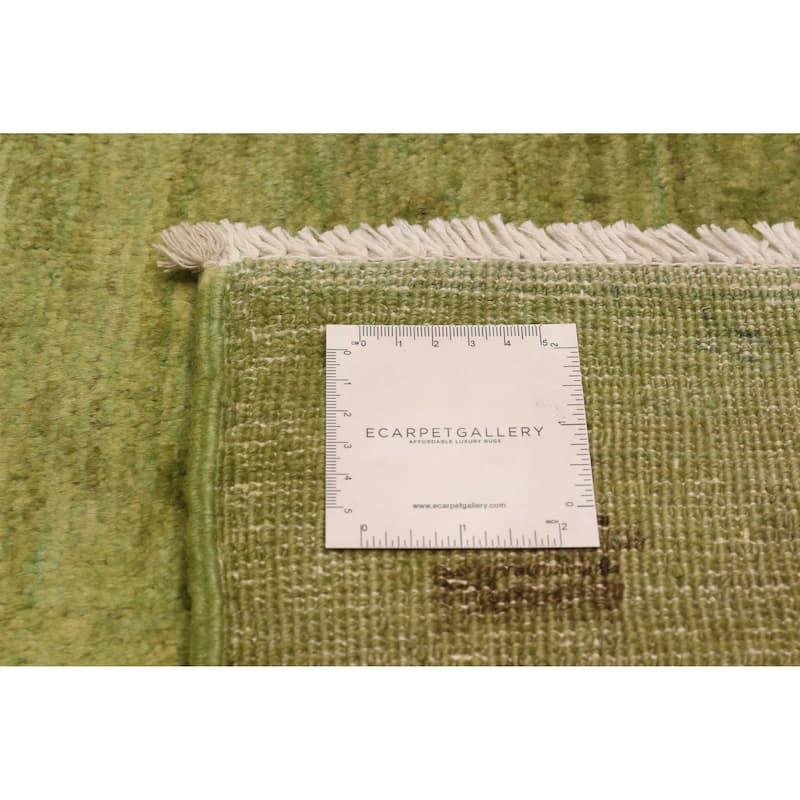 ECARPETGALLERY Hand-knotted Vibrance Lime Wool Rug - 9'7 x 13'2