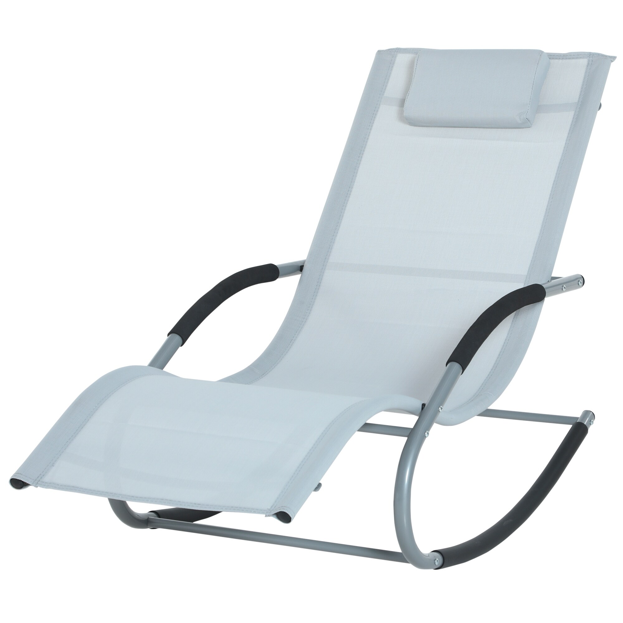 Outsunny Zero Gravity Rocking Chaise Lounge for Patio Comfort-image