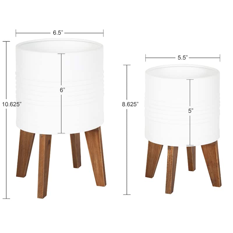 Kate and Laurel Gavri Tabletop Planter Set - 2 Piece