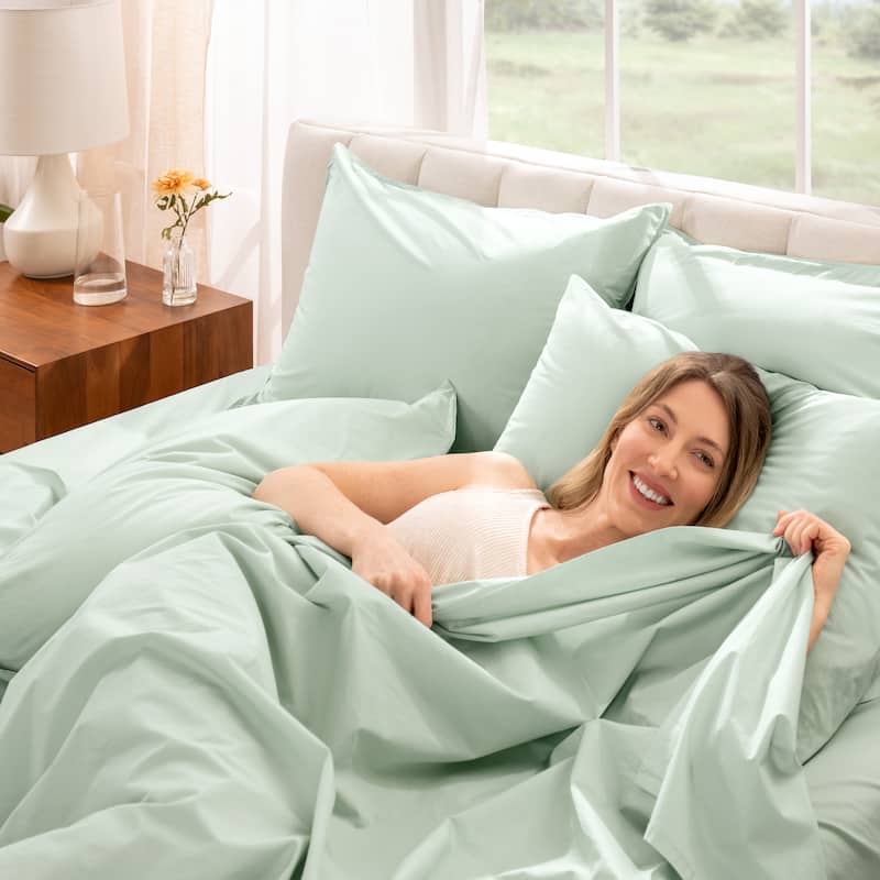 Bare Home Organic Cotton Sheet Set - Crisp Percale Weave