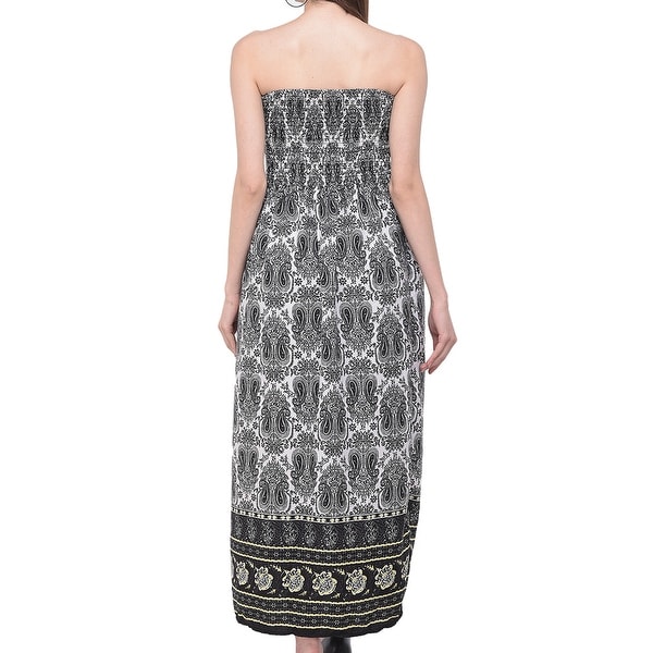 floral tube maxi dress