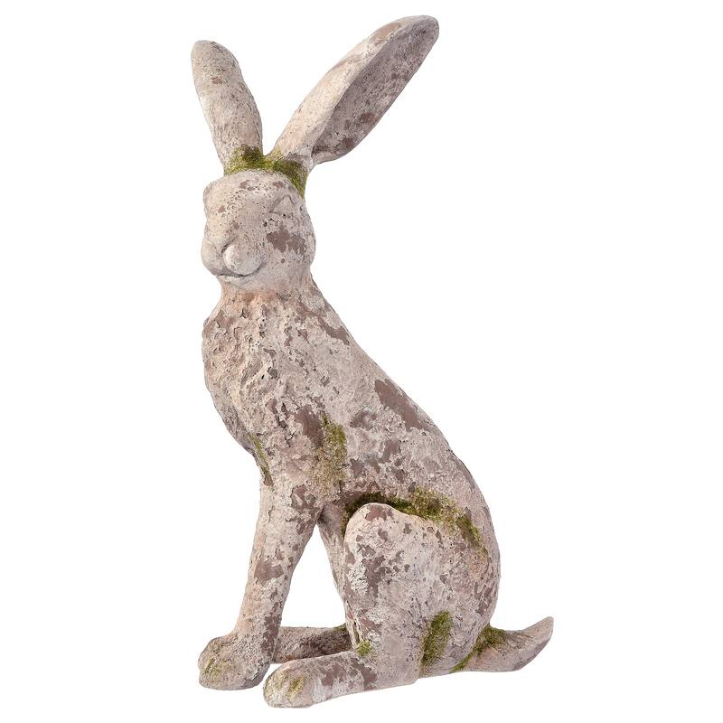 16" Resin Mossed Bunny