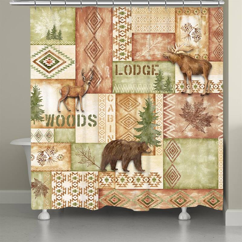 Laural Home Trail Ridge Rust Shower Curtain 71x72