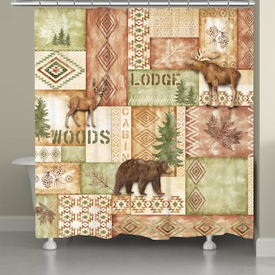 Laural Home Trail Ridge Rust Shower Curtain 71x72