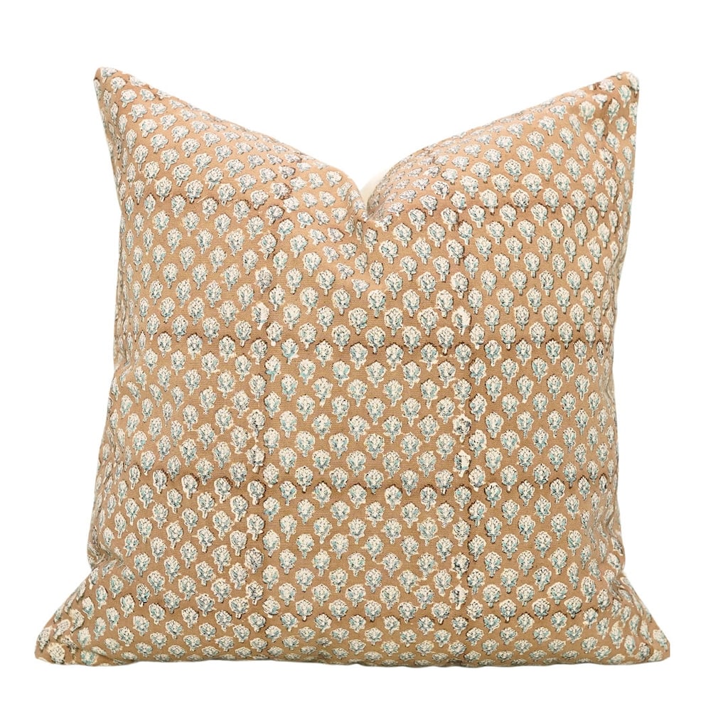 Cotton Farmhouse Block print pillow Cover - Mogra