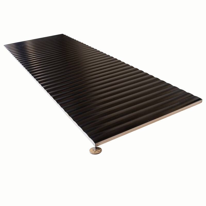 Apollo tile 12" x 36" Imprint Matte Black Ceramic Tile (11.63 sq ft/case) - 4 Pack