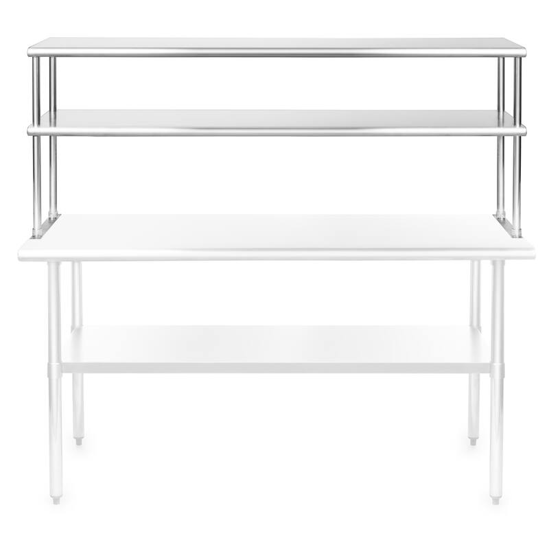 60 x 12in NSF Stainless Steel 2Tier Overshelf