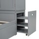 preview thumbnail 14 of 28, Twin Platform Bed with Storage, Pull Out Shelves, Trundle, Grey