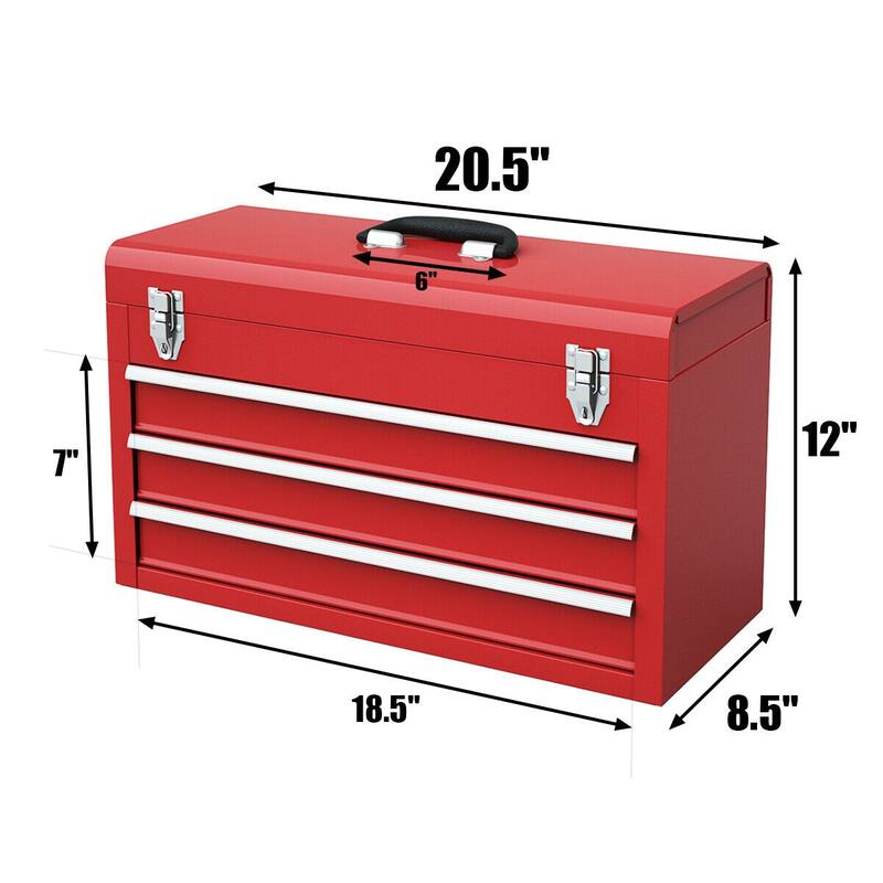 Costway Portable Tool Chest Box Storage Cabinet Garage Mechanic