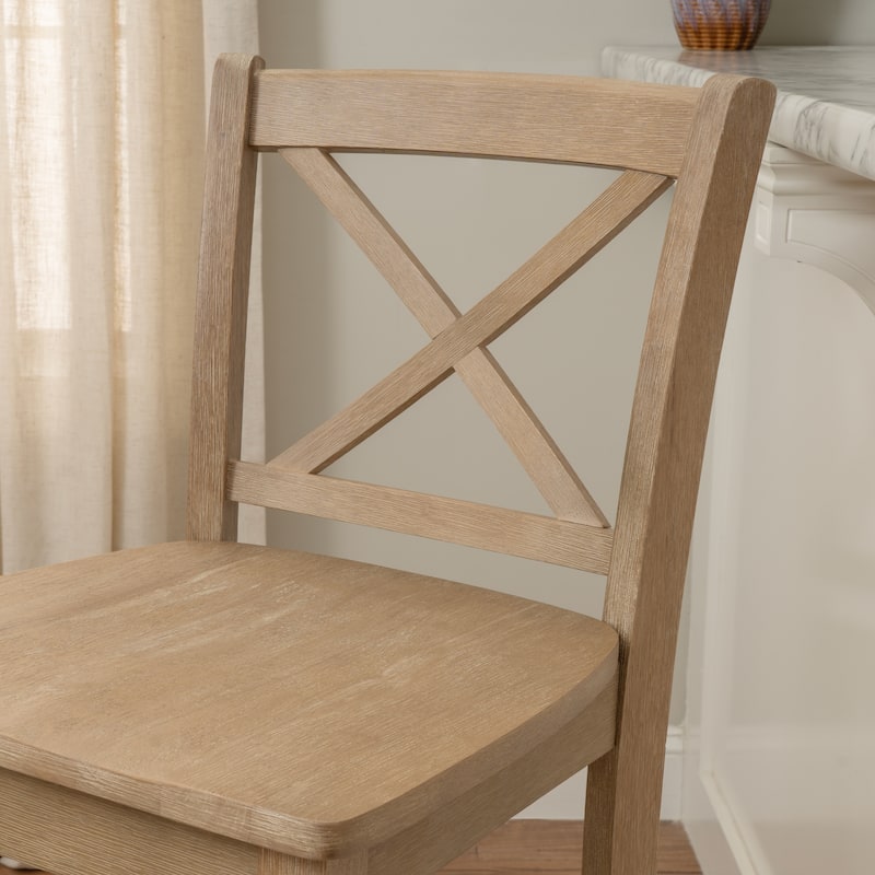 Copper Grove Frunza Wooden 30-inch X-back Bar Stool