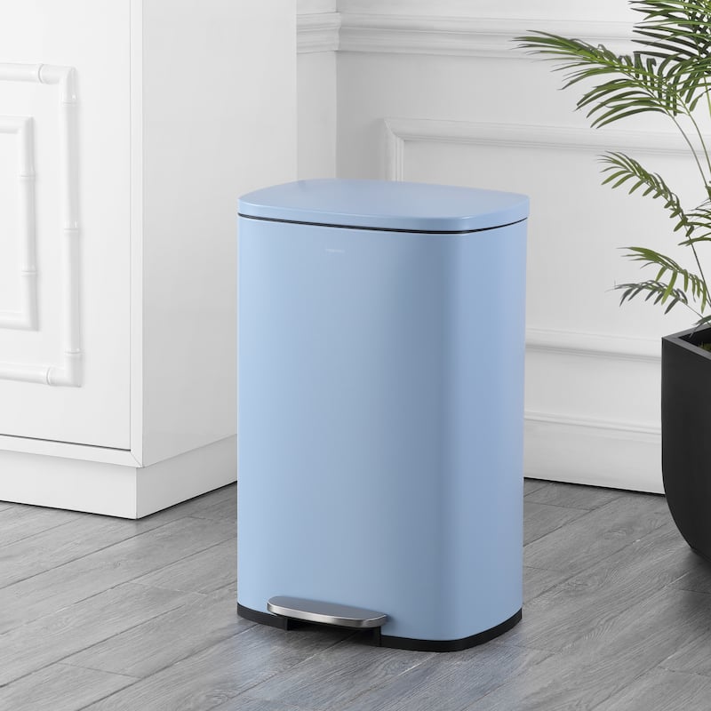 happimess 13-Gallon Trash Can with Soft-Close Lid and FREE Mini Trash Can