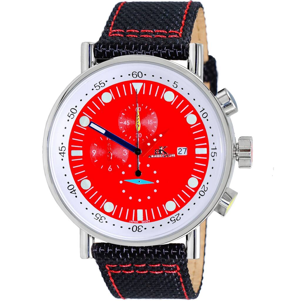 Adee Kaye Men's Cavalier Red Dial Watch - AK2267-40RD - 6 (36)