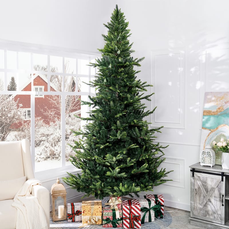 Prelit Artificial Christmas Tree – Realistic Nordic Design with Warm LED Lights for a Cozy Holiday Ambiance