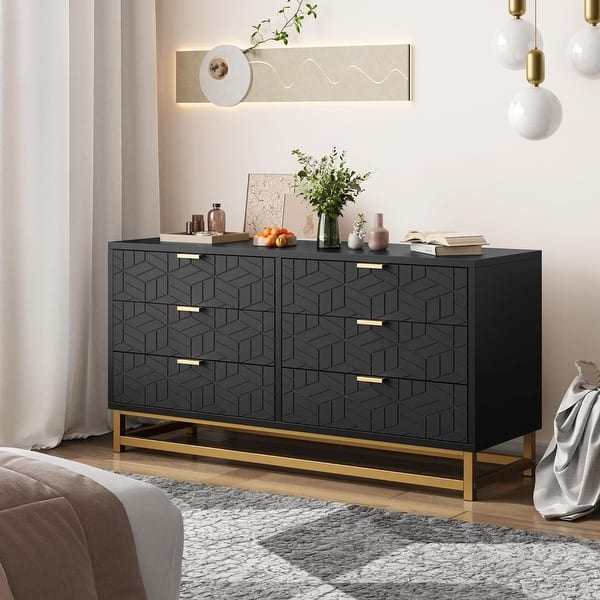 modern looking dresser Amazon.com: Aitjunz Modern 8 Drawers Dresser for Bedroom, 55" Wide Dressers  & Chest of Drawers w/Curved Profile Design, Wood Mid Century Storage  Dressers Organizer for Bedroom, Living Room, Natural Oak : Home